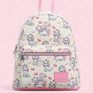 the aristocats marie cat macaron milk pink loungefly disney backpack